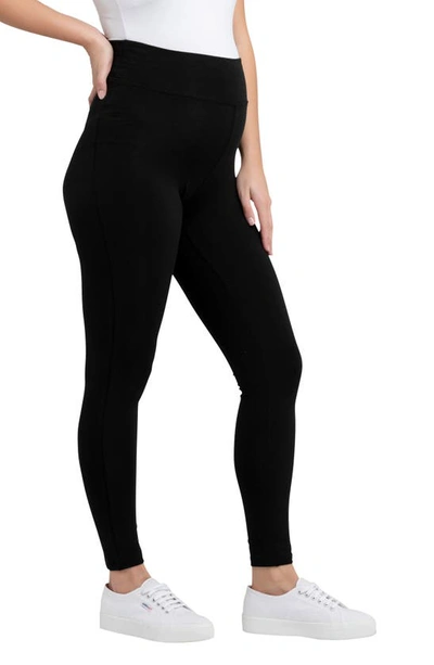 Ripe Maternity Essential Organic Cotton Maternity Leggings In Black