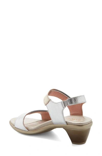 Shop Naot Extant Sandal In Soft Silver/ Radiant Gold