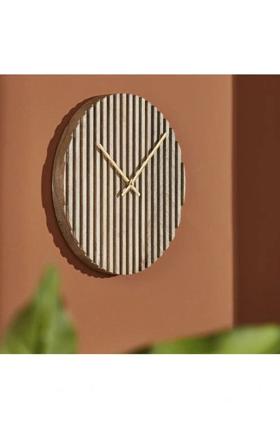 Shop Renwil Yalina Laser Cut Wood Wall Clock In Natural