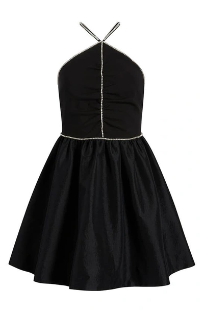 Shop Likely Renn Crystal Trim Fit & Flare Cocktail Dress In Black
