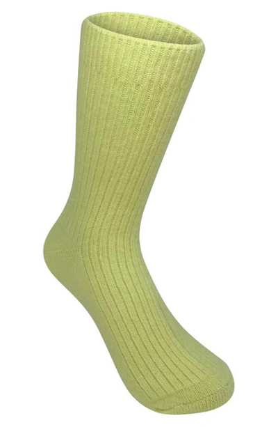 Shop High Heel Jungle Cashmere Blend Cloud Socks In Pistachio