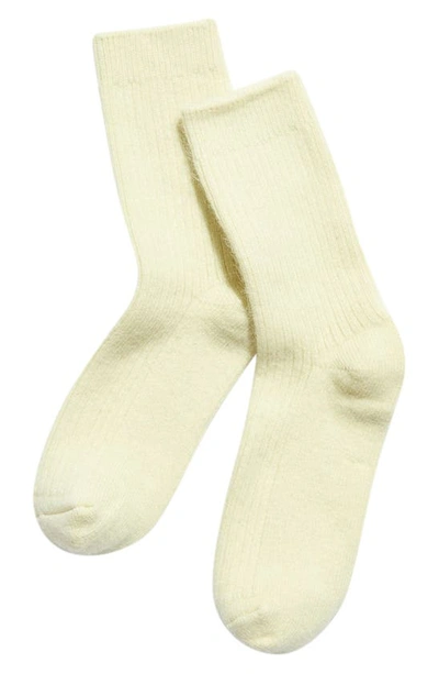 Shop High Heel Jungle Cashmere Blend Cloud Socks In Creme