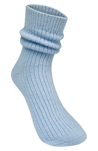 Shop High Heel Jungle Cashmere Blend Cloud Socks In Powder Blue