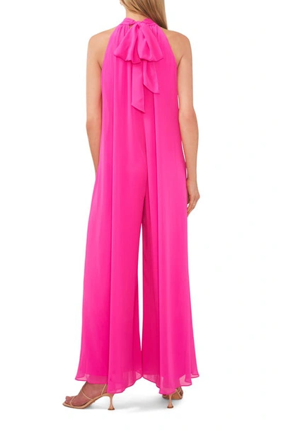 Shop Halogen Sleeveless Halter Neck Jumpsuit In Taffy Pink