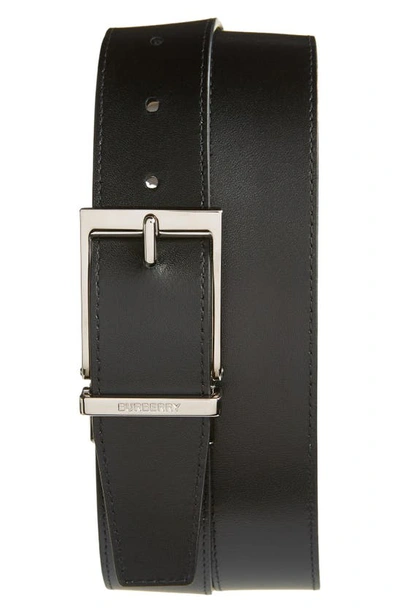 Shop Burberry Louis Reversible Belt In Archive Beige / Black