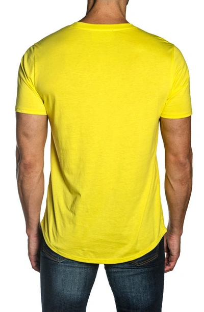 Shop Jared Lang Peruvian Cotton Crewneck T-shirt In Yellow