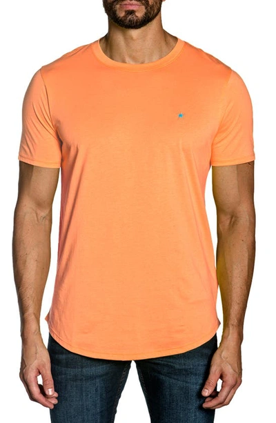 Shop Jared Lang Short Sleeve Cotton T-shirt In Coral