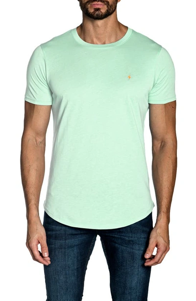 Shop Jared Lang Peruvian Cotton Crewneck T-shirt In Sea Foam