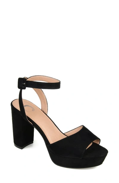 Shop Journee Collection Nairri Platform Sandal In Black