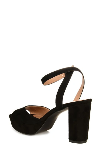 Journee Collection Women's Nairri Platform Block Heel Dress Sandals In Black