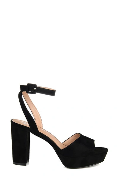 Journee Collection Women's Nairri Platform Block Heel Dress Sandals In Black