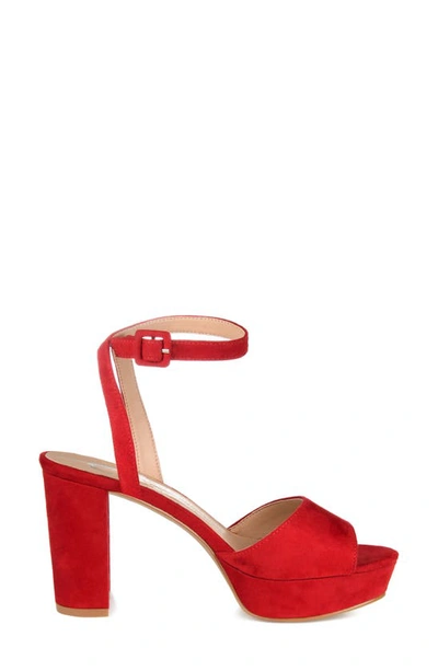 Shop Journee Collection Nairri Platform Sandal In Red