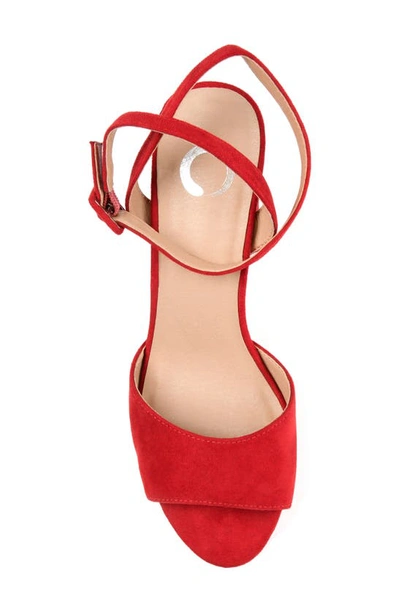 Shop Journee Collection Nairri Platform Sandal In Red