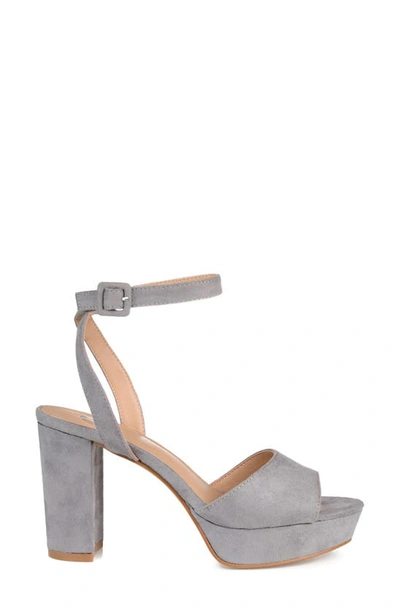 Shop Journee Collection Nairri Platform Sandal In Grey