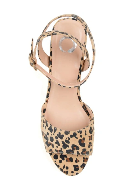 Shop Journee Collection Nairri Platform Sandal In Leopard