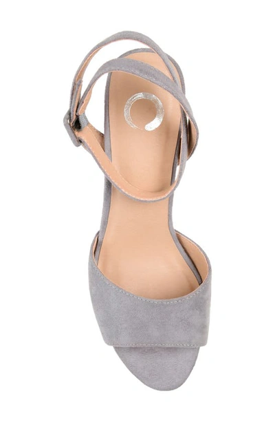 Shop Journee Collection Nairri Platform Sandal In Grey