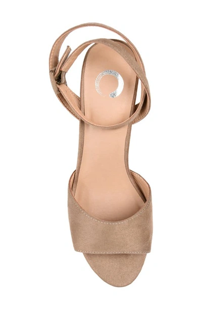 Shop Journee Collection Nairri Platform Sandal In Taupe