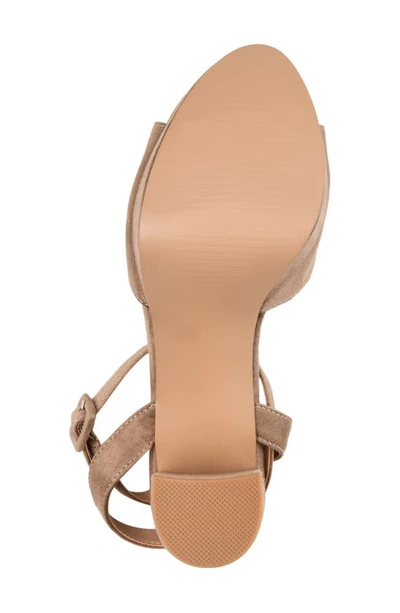 Shop Journee Collection Nairri Platform Sandal In Taupe