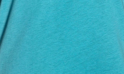 Shop Jared Lang Short Sleeve Cotton Tee In Turquoise