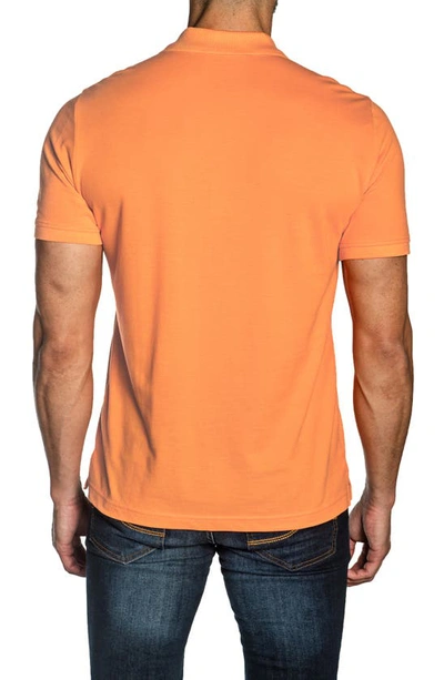 Shop Jared Lang Cotton Knit Polo In Coral