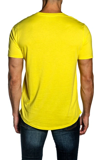 Shop Jared Lang Short Sleeve Cotton T-shirt In Yellow