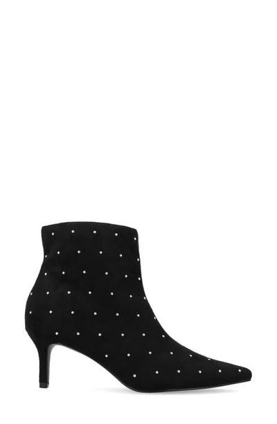 Shop Journee Collection Rossia Kitten Heel Bootie In Black