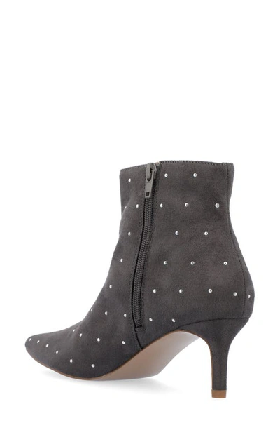 Journee Collection Rossia Kitten Heel Bootie In Grey