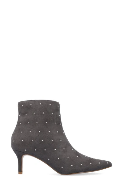 Journee Collection Rossia Kitten Heel Bootie In Grey