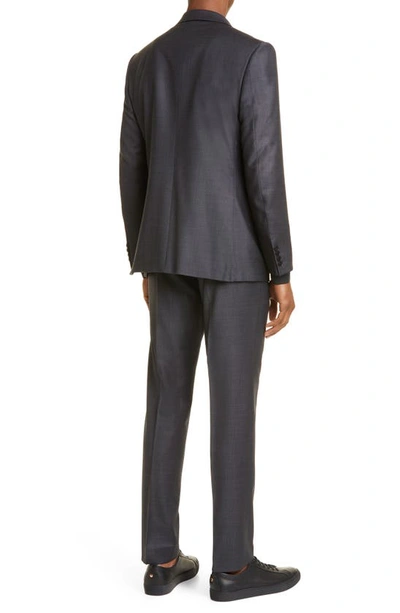 Zegna Pin Dot Trofeo Milano Wool Suit In Dk Gry Sld