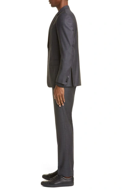 Zegna Pin Dot Trofeo Milano Wool Suit In Dk Gry Sld