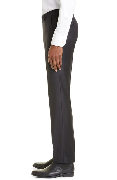 Shop Zegna Slim Fit Wool Pants In Nvy Solid
