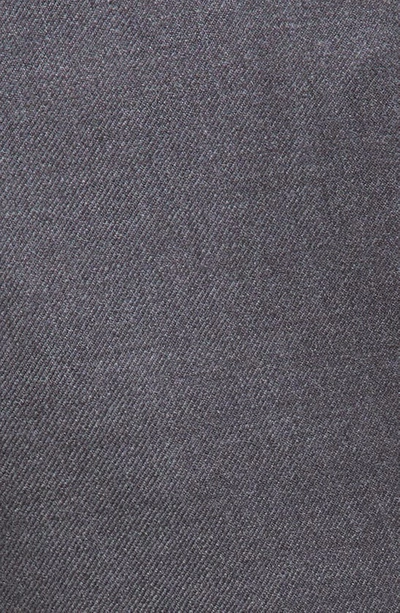 Zegna Wool-mohair Tailored Trousers In Dark Grey Solid
