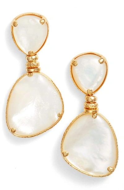 Shop Gas Bijoux Silia Drop Earrings In Pearl
