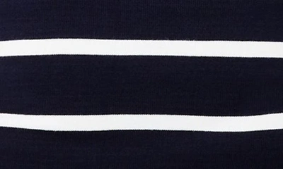 Ripe Maternity Valerie Stripe Long Sleeve Tunic Maternity Sweater Dress In Navy