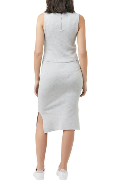 Ripe Maternity Layered Nursing Maternity Dress In Silver