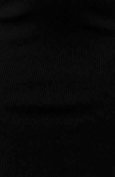 Ripe Maternity Sadie Long Sleeve Cross Front Rib Maternity Dress In Black