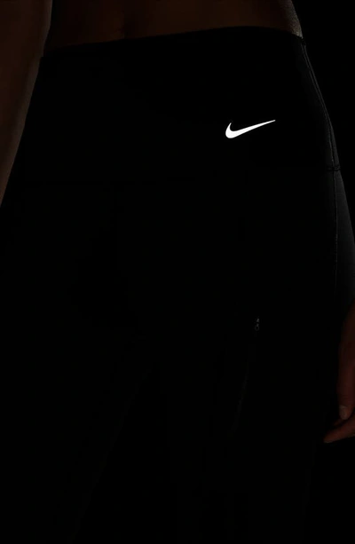 Shop Nike Dri-fit Go High Waist 7/8 Leggings In Black/black
