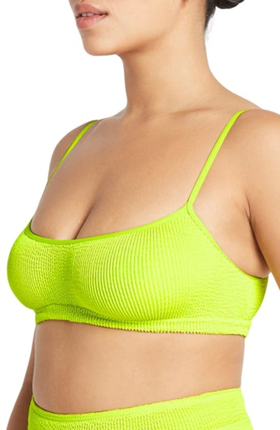 Shop Bound By Bond-eye Strap Saint Bikini Top In Sunny Lime