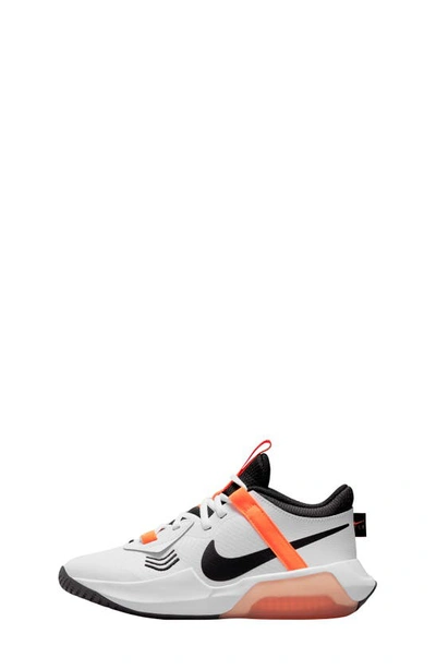 Shop Nike Air Zoom Crossover Gs Basketball Shoe In White/ Orange/ Orange/ Black
