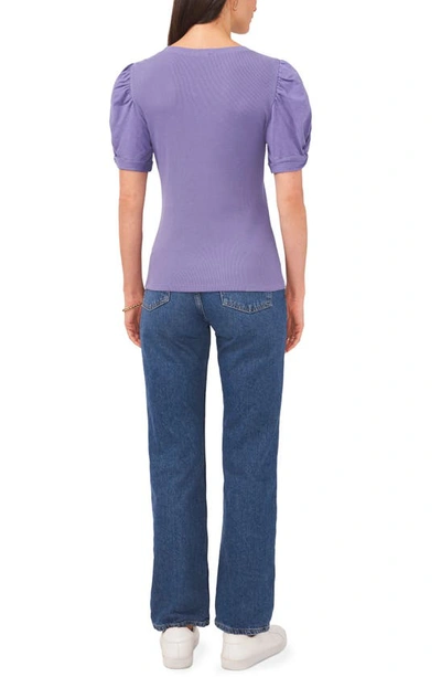 Shop 1.state Puff Sleeve Rib Knit T-shirt In Twilight Purple