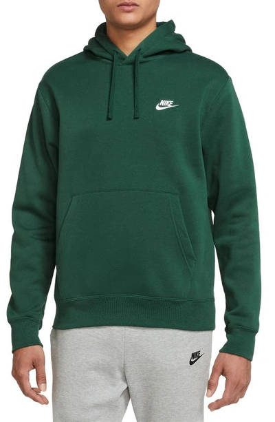 Shop Nike Sportswear Club Hoodie In Gorge Green/ White