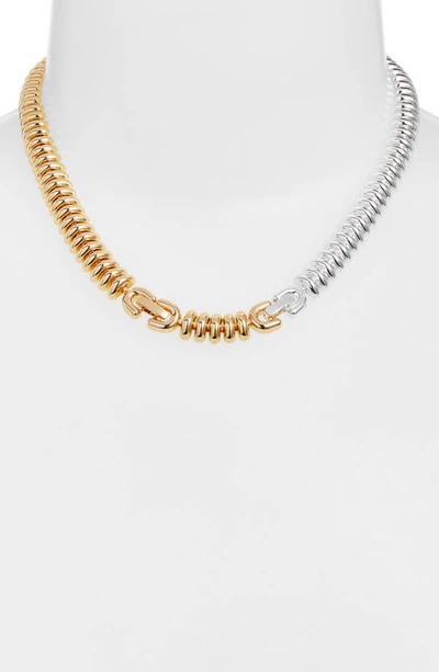 Shop Jenny Bird Le Tome Sofia Disc Choker Necklace In Two Tone