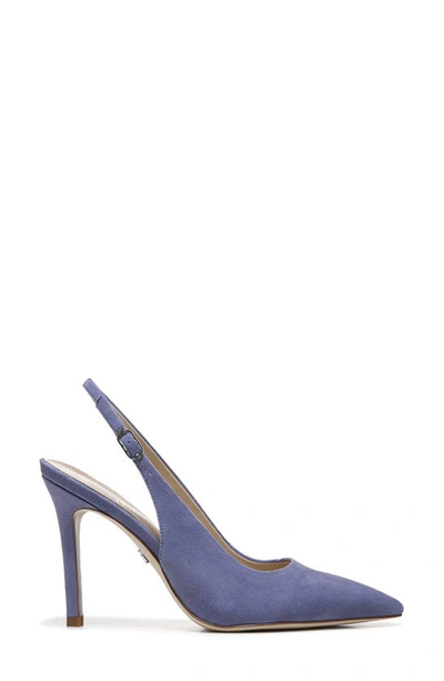 Sam Edelman Hazel Slingback Pointed Toe Pump In Violet Suede
