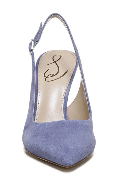 Sam Edelman Hazel Slingback Pointed Toe Pump In Violet Suede