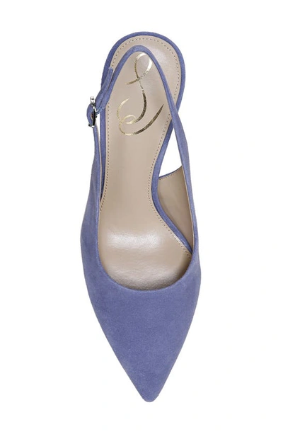 Sam Edelman Hazel Slingback Pointed Toe Pump In Violet Suede