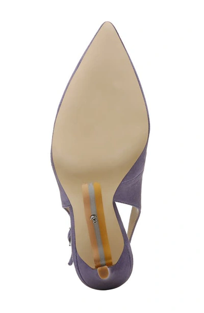 Sam Edelman Hazel Slingback Pointed Toe Pump In Violet Suede