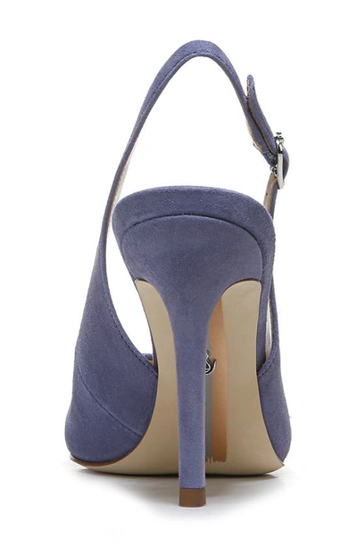 Sam Edelman Hazel Slingback Pointed Toe Pump In Violet Suede