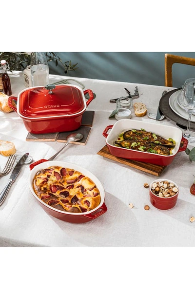 Staub Ceramics 4-pc Mixed Baking Dish Set In Cherry