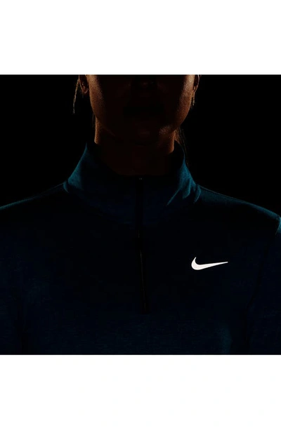 Shop Nike Element Half Zip Pullover In Valerian Blue/ Reflective Silv