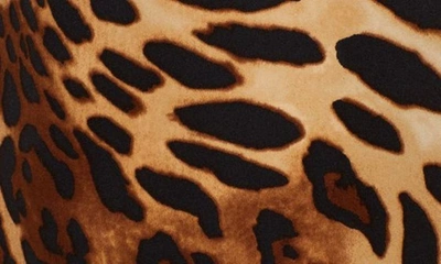 Shop Natori Leopard Print Long Satin Robe In Sand Taupe